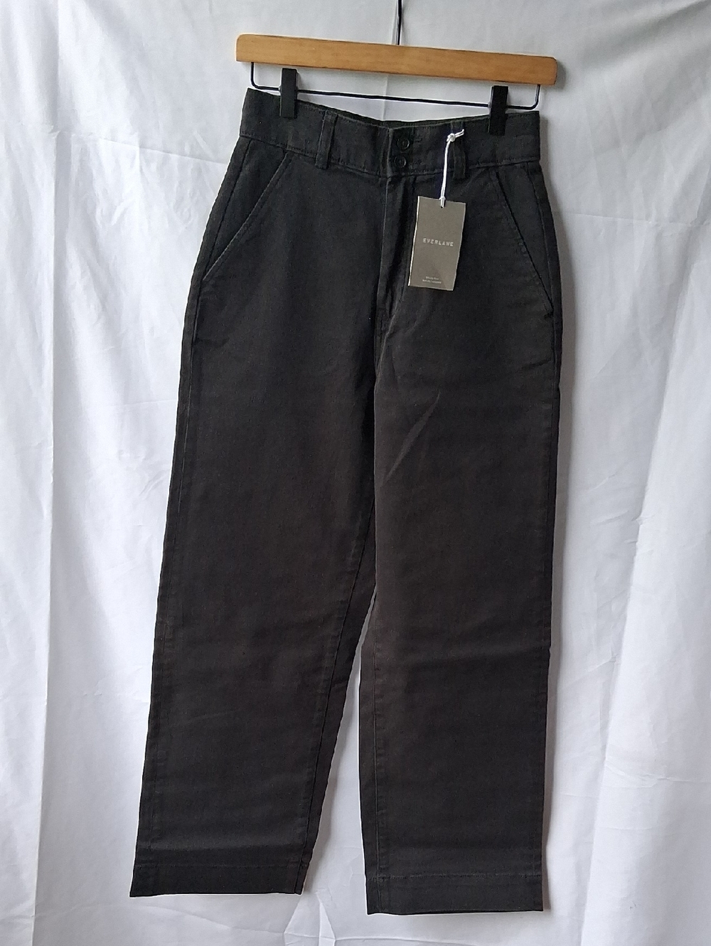 Everlane The Organic Wide Leg Pant Black Jeans 2 - Picture 3 of 9